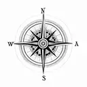 old Compass tattoo design idea