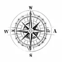 old Compass tattoo design idea
