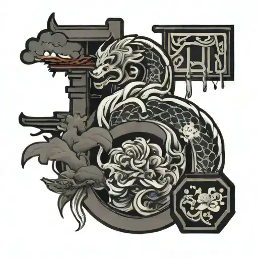 japanese street signs tattoo design idea