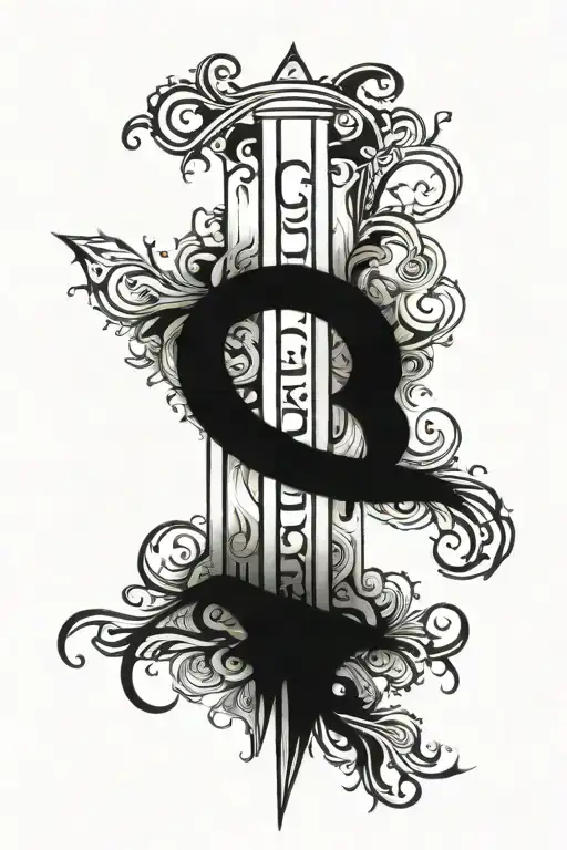 Godspeed written vertically tattoo design idea