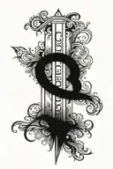 Godspeed written vertically tattoo design idea