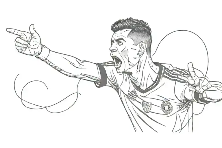 cristiano Ronaldo iconic celebration tattoo design idea