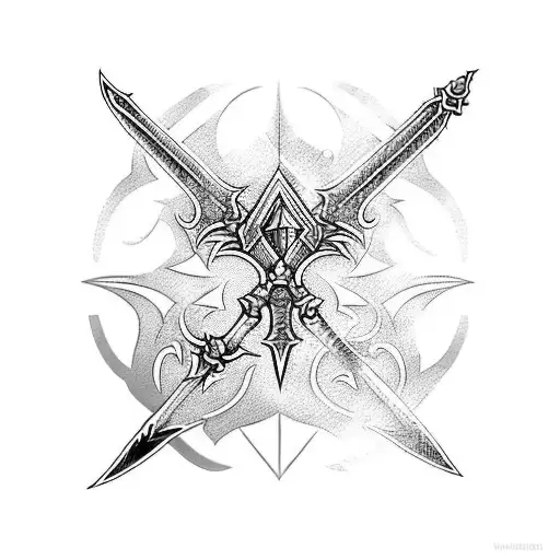 Sketch Sword Tattoo Idea - BlackInk AI