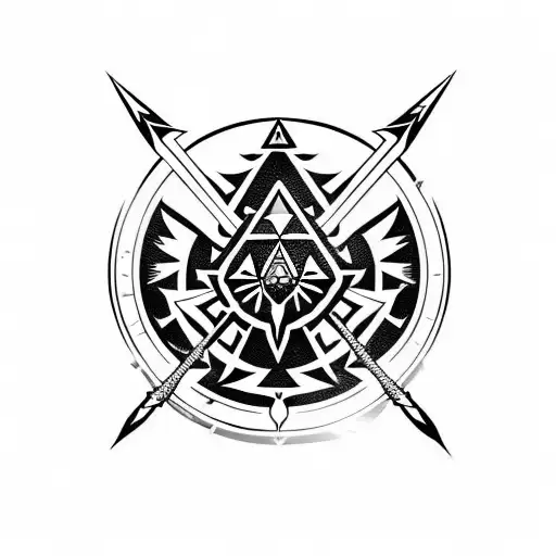 Master Sword of zelda tattoo design idea