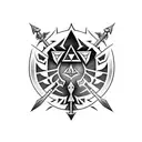 Master Sword of zelda tattoo design idea
