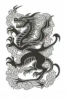 welsh Dragon sleeve tattoo design idea