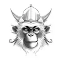 monkey D luffy and lord Hanuman  tattoo design idea