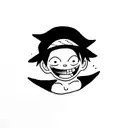 monkey D luffy tattoo design idea