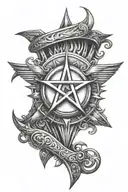 supernatural symbol shiled tattoo design idea