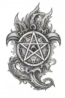 supernatural symbol shiled tattoo design idea