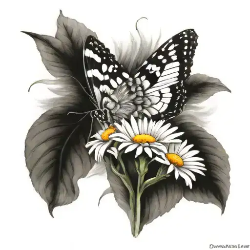 daisy & butterfly tattoo design tattoo design idea
