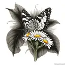daisy & butterfly tattoo design tattoo design idea
