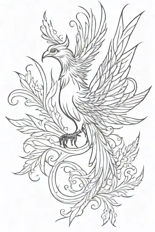 Phoenix tattoo design idea