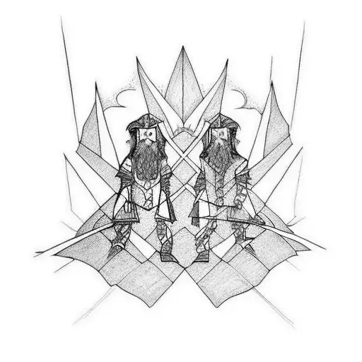 couples tattoo from lord of the rings tattoo design idea