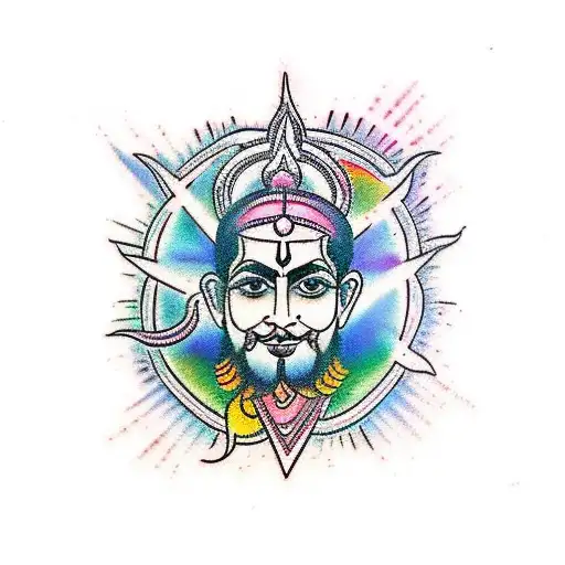 Hindu mantra mixed with self confidence and god complex tattoo design idea
