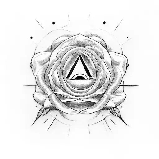a rosebud that looks like a harp symbol.  tattoo design idea