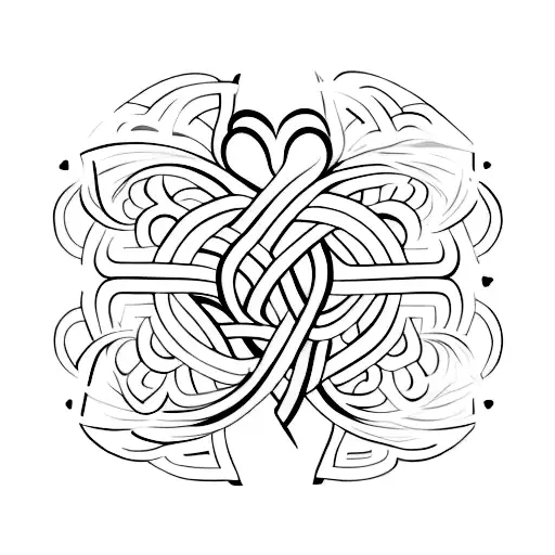 three hearts tattoo design idea