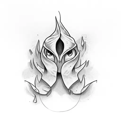 burning paper tattoo design idea