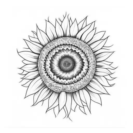 Sunflower and vines back peice  tattoo design idea