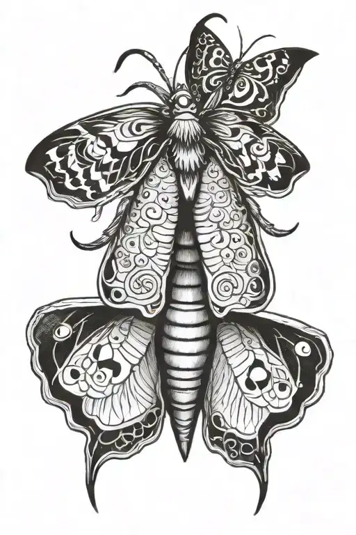 death moth tattoo tattoo design idea