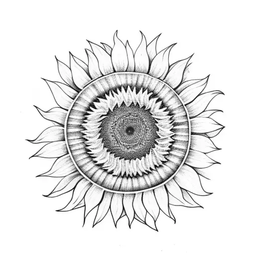 Sunflower tattoo design idea