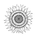 Sunflower tattoo design idea