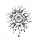 Sunflower tattoo design idea