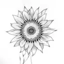 Sunflower tattoo design idea