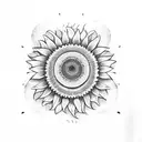 Sunflower tattoo design idea