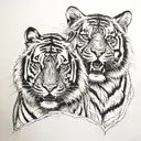 tiger and sniper tattoo design idea