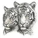 tiger and sniper tattoo design idea
