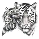 tiger and sniper tattoo design idea