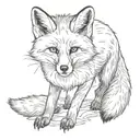 fox full body tattoo design idea