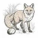 fox full body tattoo design idea