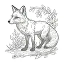 fox full body tattoo design idea