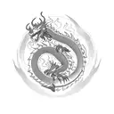 fire dragon dance avatar tattoo design idea