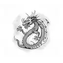 fire dragon dance avatar tattoo design idea