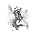 fire dragon dance avatar tattoo design idea
