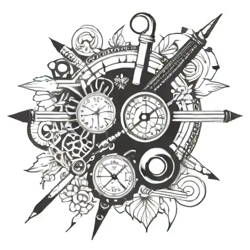 A beautiful mandala design incorporating different nursing tools like syringes, bandages, stethoscope, and thermometer tattoo design idea