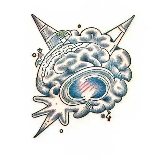 adhd brain  tattoo design idea