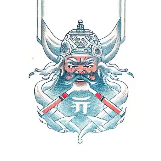 man red head strong dutch canadian god tattoo design idea