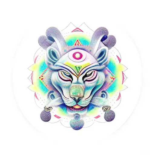 Incorporate sacred animals associated with Xangô, Iansã, and Iemanjá in a realistic style tattoo tattoo design idea