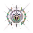 Incorporate sacred animals associated with Xangô, Iansã, and Iemanjá in a realistic style tattoo tattoo design idea