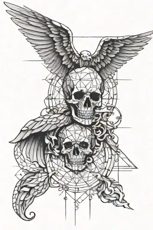 memento mori memento vive icarus falling tattoo design idea