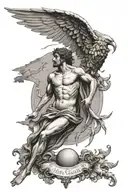creation of adam memento mori memento vivere fall of icarus  tattoo design idea