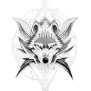 Yggdrasil on bicep and front shoulder, transitioning into wolf head on chest, transitio into perched raven on shoulder tattoo design idea