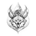 Yggdrasil on bicep and front shoulder, transitioning into wolf head on chest, transitio into perched raven on shoulder tattoo design idea