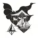 biblical noah's ark tattoo design idea