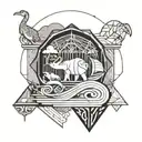 biblical noah's ark tattoo design idea