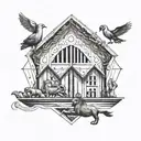 biblical noah's ark tattoo design idea